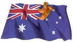 Jobby on Aussie Flag